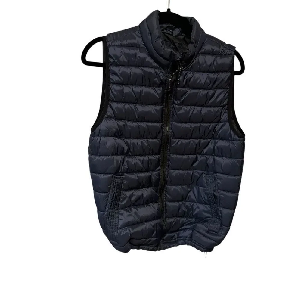 Aeropostale Navy Blue Nylon Puffer Vest